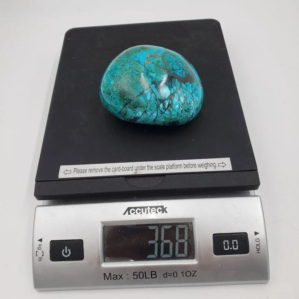 368g 1840ct Peruvian Chrysocolla Polished Mineral Rock Tumbled Stone Green Blue - Picture 6 of 13